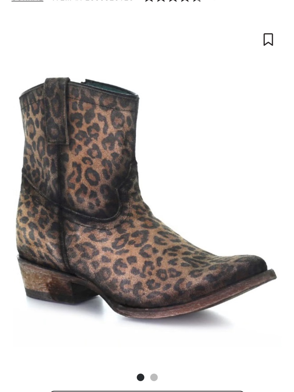 Corral Leopard Print Ankle Booties with Turquoise Lining